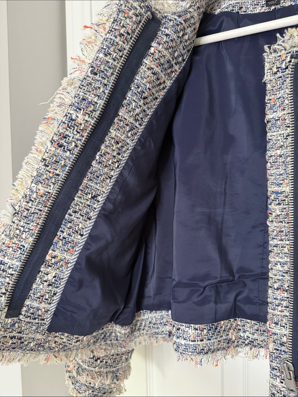 J. Crew Multicolor Tweed Fringe Boxy Jacket - Picture 5 of 10